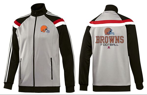 NFL Cleveland Browns Grey Black Jacket 3