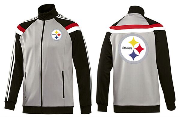 NFL Pittsburgh Steelers Grey Black Jacket