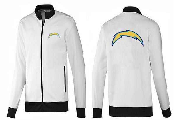 NFL San Diego Chargers White Black Jacket
