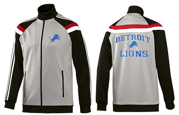 NFL Detroit Lions Grey Black Jacket 2