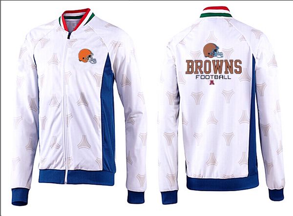 NFL Cleveland Browns White Blue Jacket 2