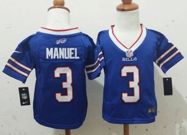 Nike Buffalo Bills #3 Manuel Blue Youth Jersey 2-5Y