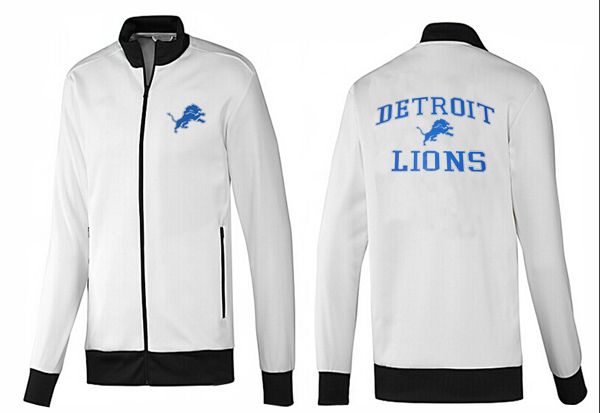 NFL Detroit Lions White Black Jacket 1