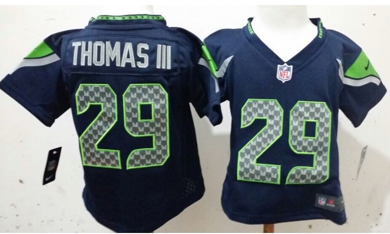 Nike Seattle Seahawks #29 Thomas III Blue Youth Jersey 2-5Y