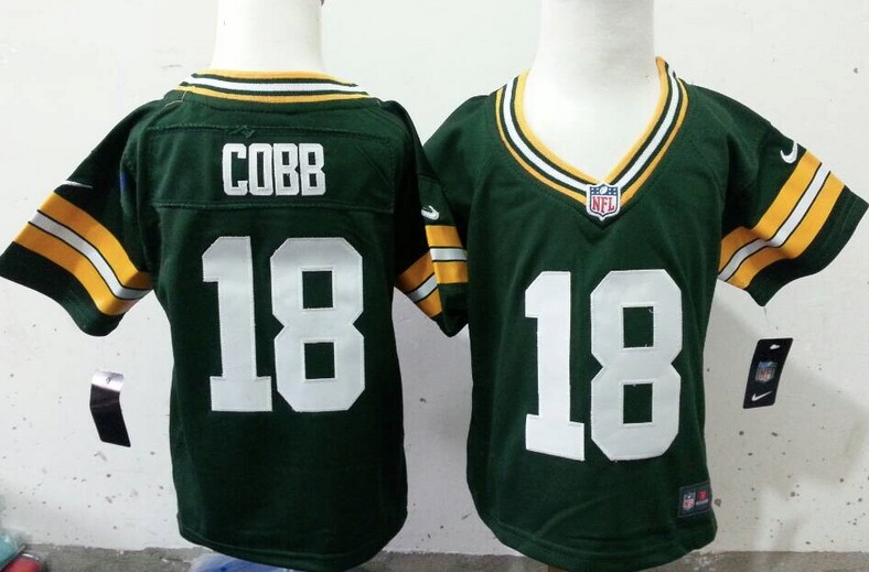 Nike Green Bay Packers #18 Cobb Green Youth Jersey 2-5Y