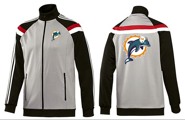 NFL Miami Dolphins Grey Black Jacket 5