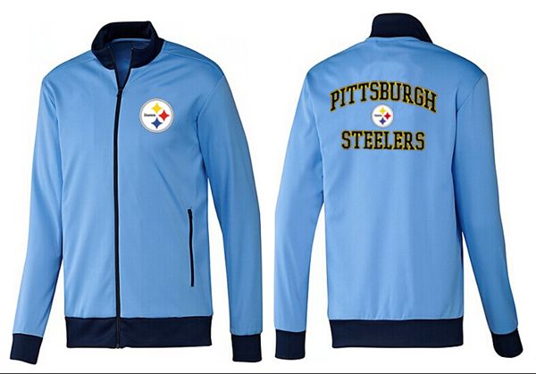 NFL Pittsburgh Steelers L.Blue Black Jacket