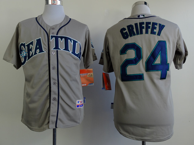 MLB Seattle Mariners #24 Griffey Grey Jersey