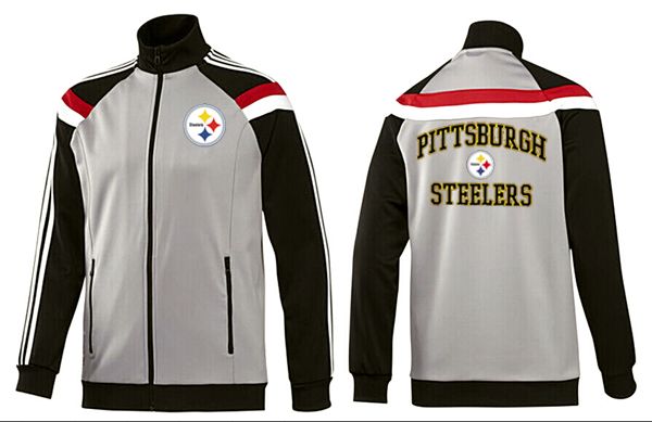Pittsburgh Steelers Grey Black NFL Jacket