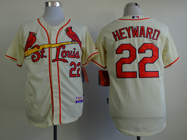 MLB St. Louis Cardinals #22 Heyward Cream Jersey