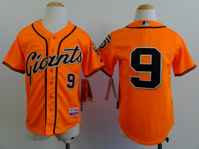 MLB San Francisco Giants #9 Kids Orange Jersey