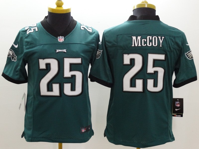 Nike Philadelphia Eagle #25 McCoy Green Team Color Kids NFL Limited Jerseys 