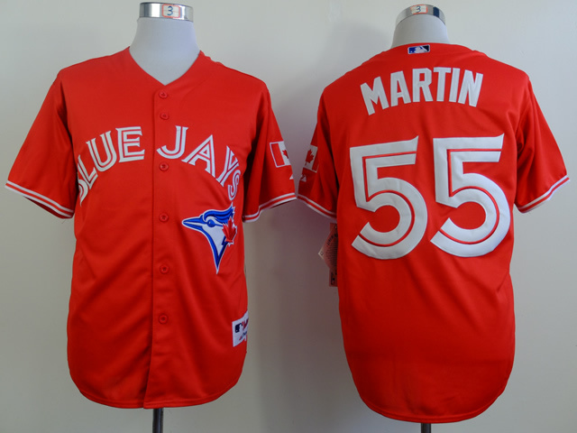 MLB Toronto Blue Jays #55 Martin Red Jersey