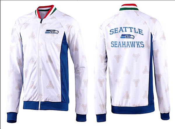 Seattle Seahawks White Blue Color  NFL Jacket