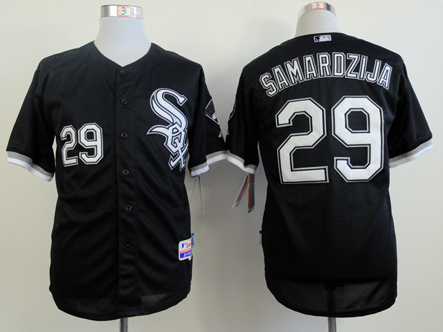 MLB Chicago White Sox #29 Samardzija Black Jersey