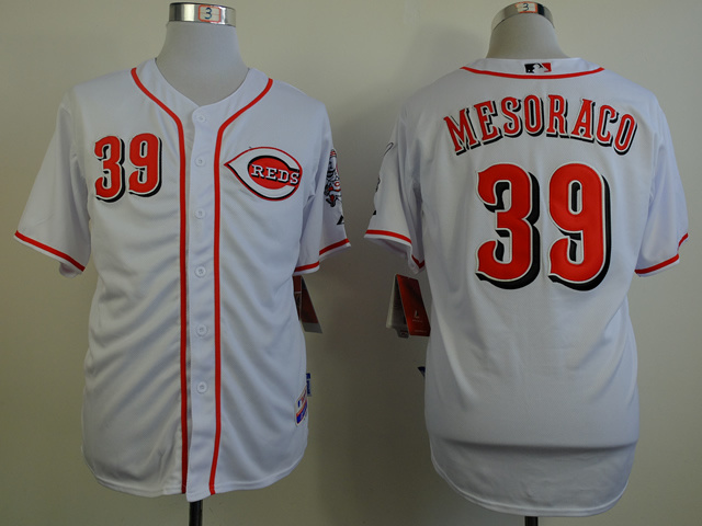 MLB Cincinnati Reds #39 Mesoraco White Jersey