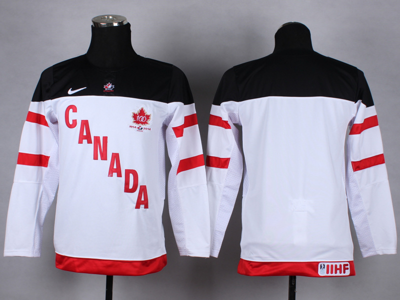 NHL Canada Blank White Color Youth Jersey