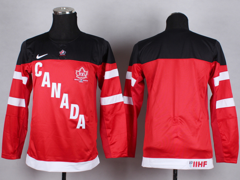 NHL Canada Blank Red Color Youth Jersey