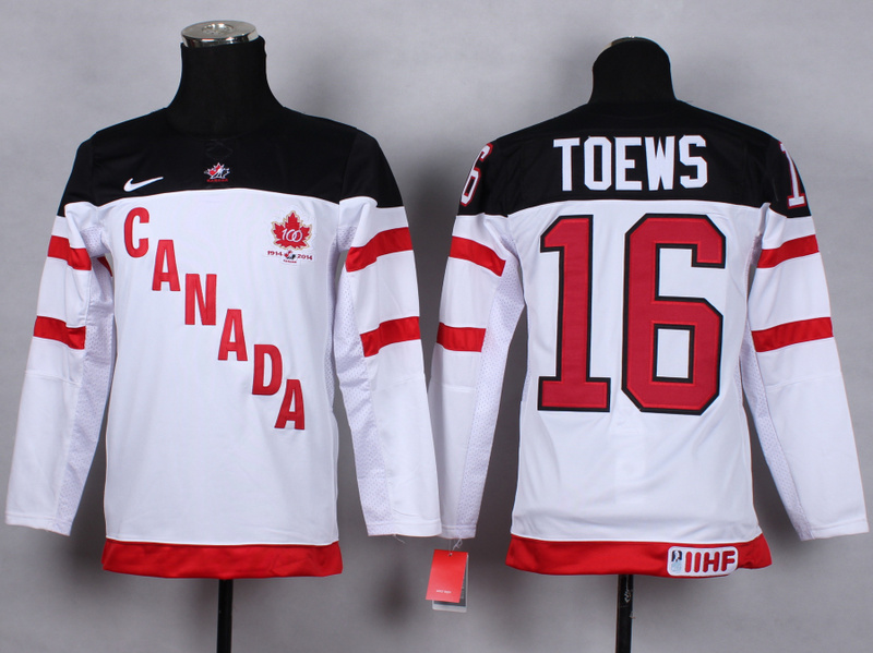 NHL Canada #16 Toews White Color Youth Jersey