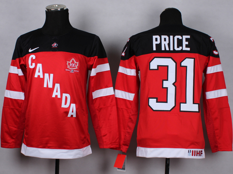 NHL Canada #31 Price Red Color Youth Jersey