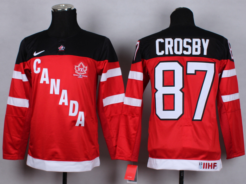 NHL Canada #87 Crosby Red Color Youth Jersey