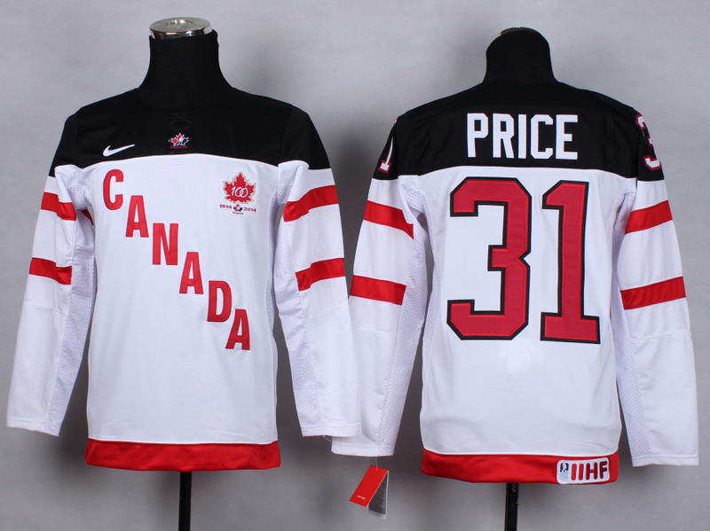 NHL Canada #31 Price White Color Youth Jersey