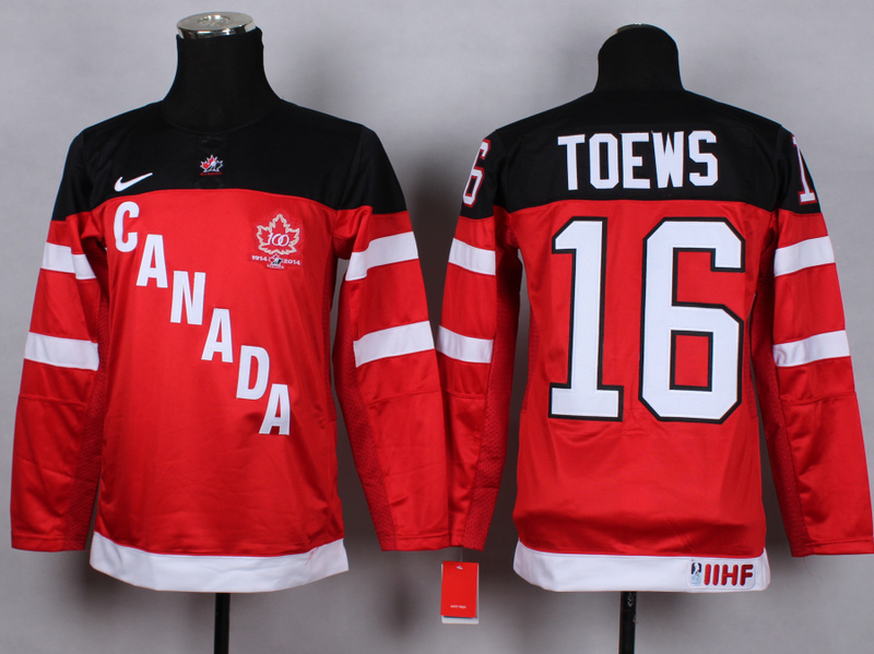 NHL Canada #16 Toews Red Color Youth Jersey