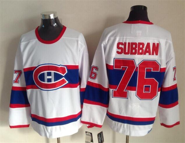 NHL Montreal Canadiens #76 Subban White Jersey