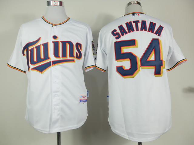 MLB Minnesota Twins #54 Santana White 2015 Jersey