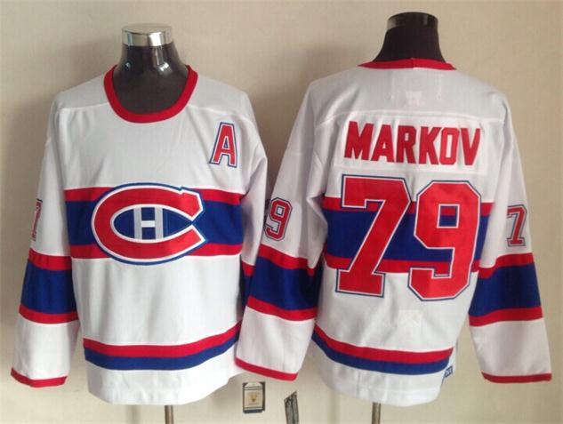 NHL Montreal Canadiens #79 Markov White Jersey