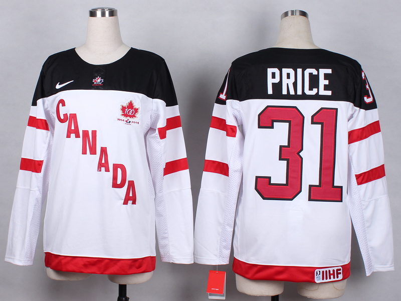 NHL Canada #31 Price White Color Women 100th anniversary Jersey