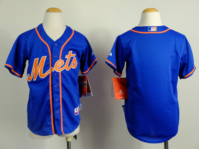 MLB New York Mets Blue Youth Blank Jersey