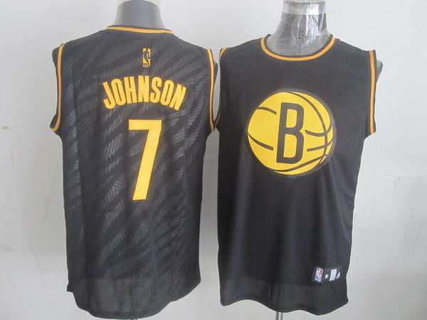 NBA Brooklyn Nets #7 Johnson Black Zebra Jersey