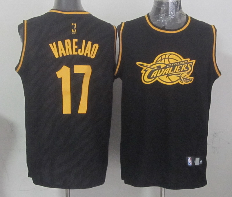 NBA Cleveland Cavaliers #17 Varejao Black Zebra Jersey
