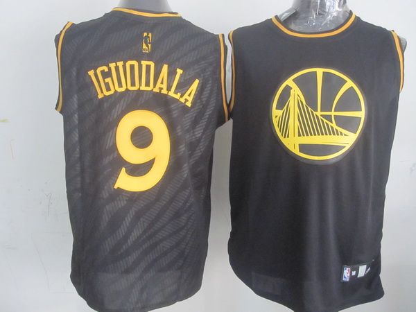 NBA Golden State Warriors #9 Iguodala Black Zebra Jersey