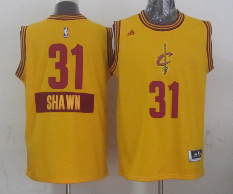 NBA Cleveland Cavaliers #31 Shawn Yellow Christmas 2015 Jersey