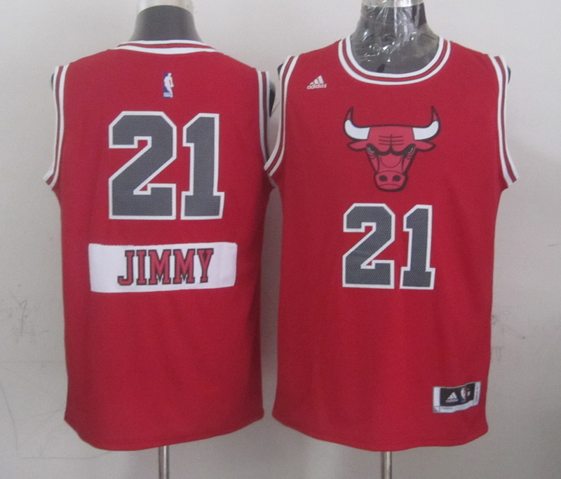 NBA Chicago Bulls #21 Jimmy Red Christmas 2015 Jersey