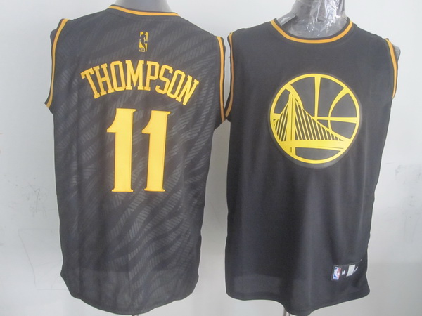 NBA Golden State Warriors #11 Thompson Black Zebra Jersey