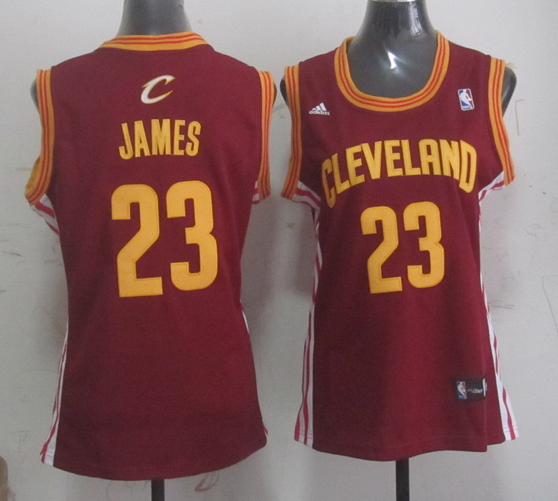 NBA Cleveland Cavaliers #23 James Red Women Jersey