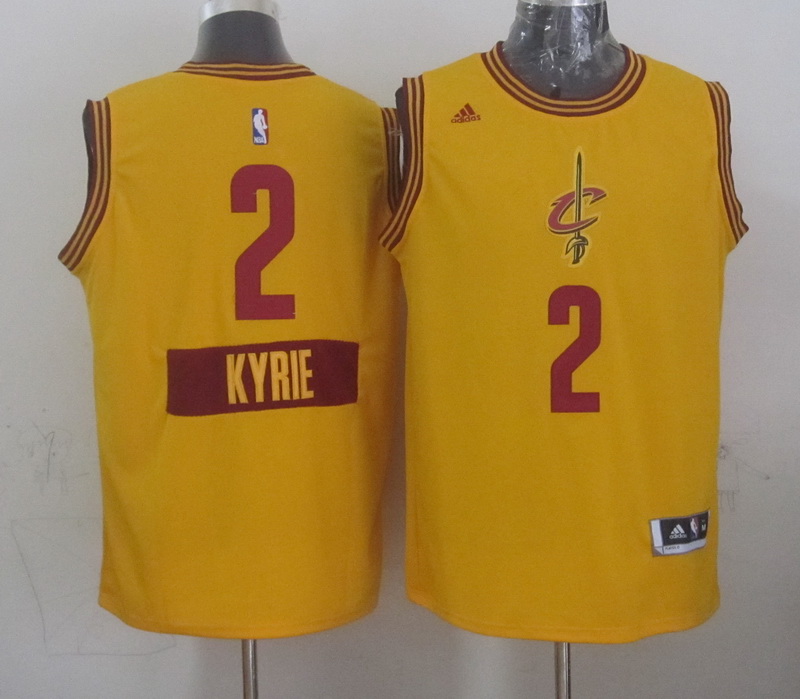 NBA Cleveland Cavaliers #2 Kyrie Yellow Christmas 2015 Jersey