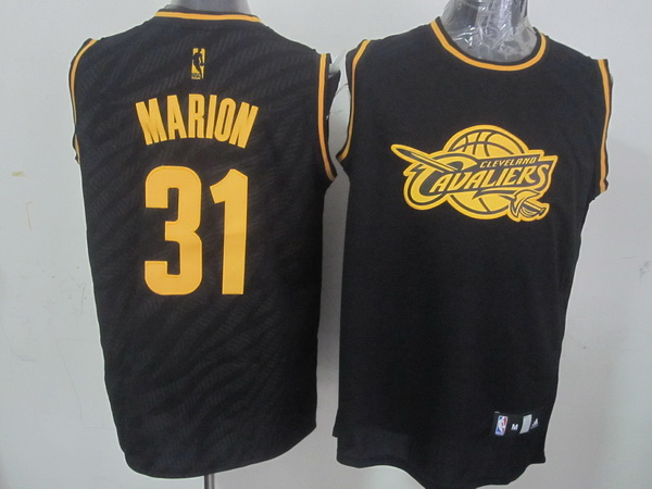 NBA Cleveland Cavaliers #31 Marion Black Zebra Jersey