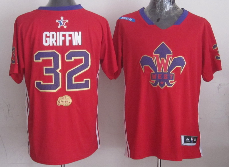 NBA Los Angeles Clippers #32 Griffin Red 2014 All Star Jersey