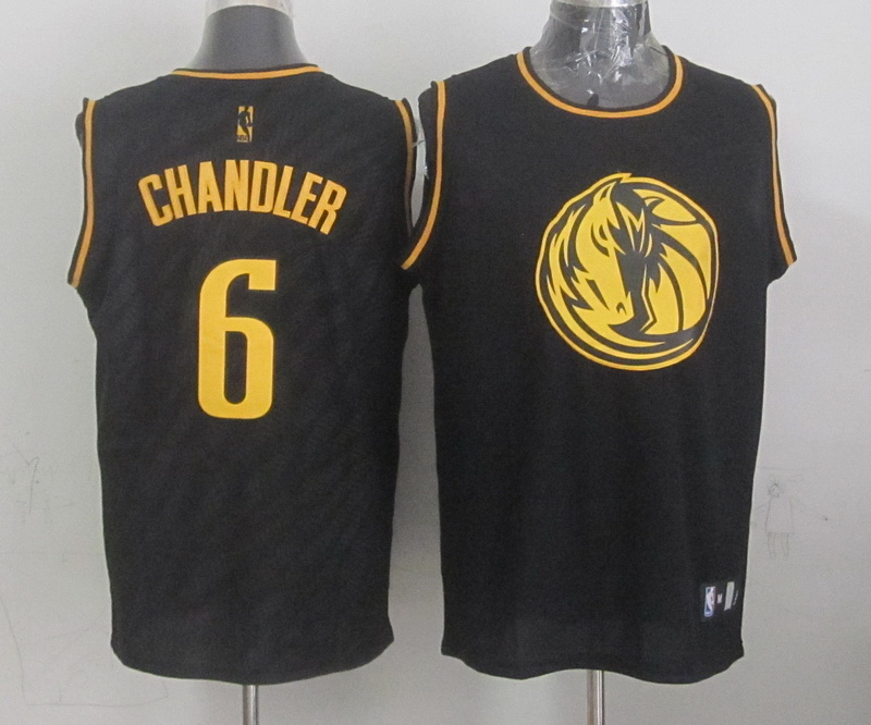 NBA Dallas Mavericks #6 Chandler Black Zebra Jersey
