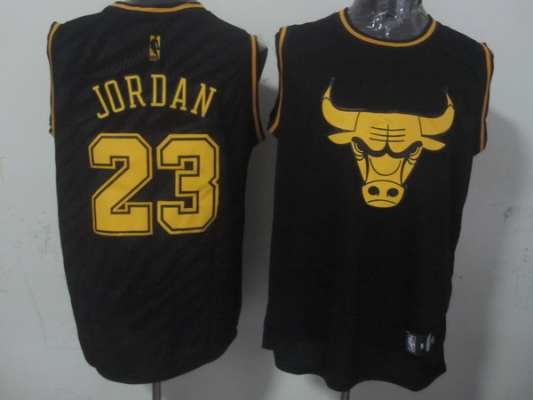 NBA Chicago Bulls #23 Jordan Black Zebra Jersey