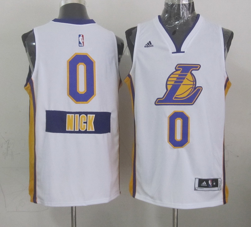 NBA Los Angeles Lakers #0 Nick White Christmas 2015 Jersey