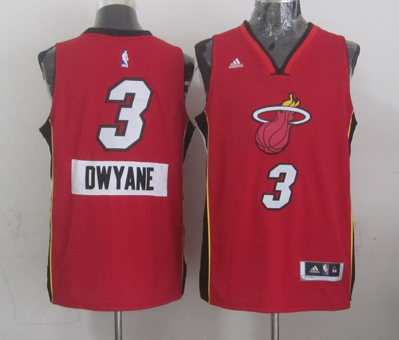 NBA Miami Heat #3 Dwyane Red Christmas 2015 Jersey