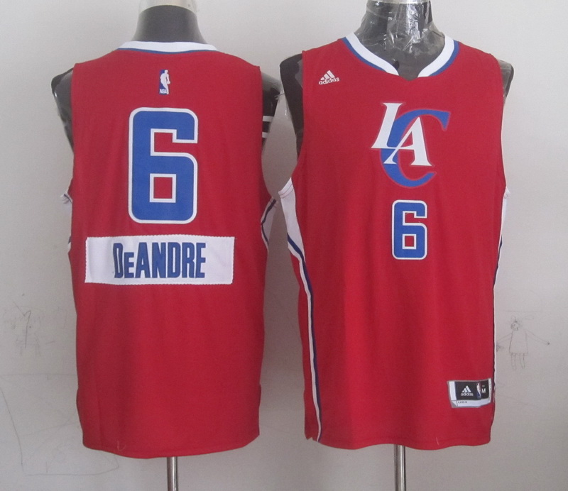 NBA Los Angeles Clippers #6 DeAndre Red Christmas 2015 Jersey