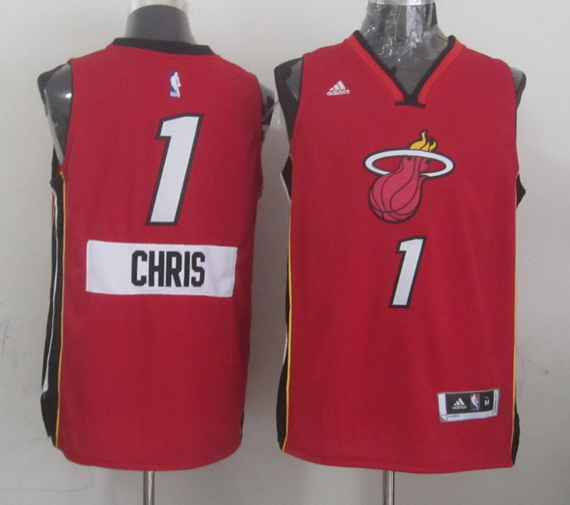 NBA Miami Heat #1 Chris Red Christmas 2015 Jersey
