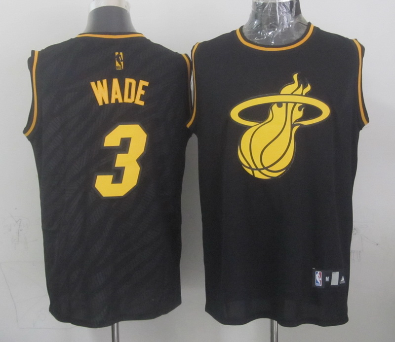 NBA Miami Heat #3 Wade Black Zebra Jersey