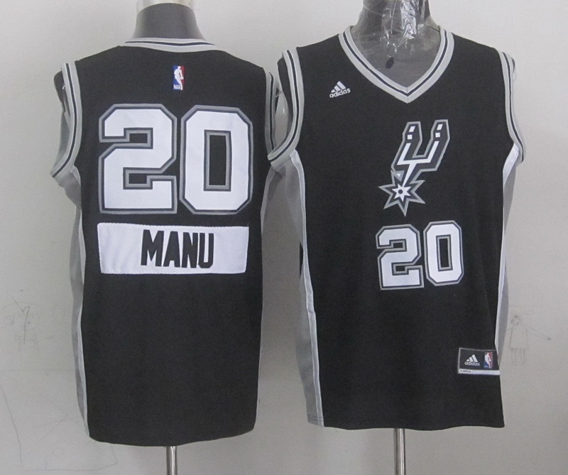NBA San Antonio Spurs #20 Manu Black Christmas 2015 Jersey